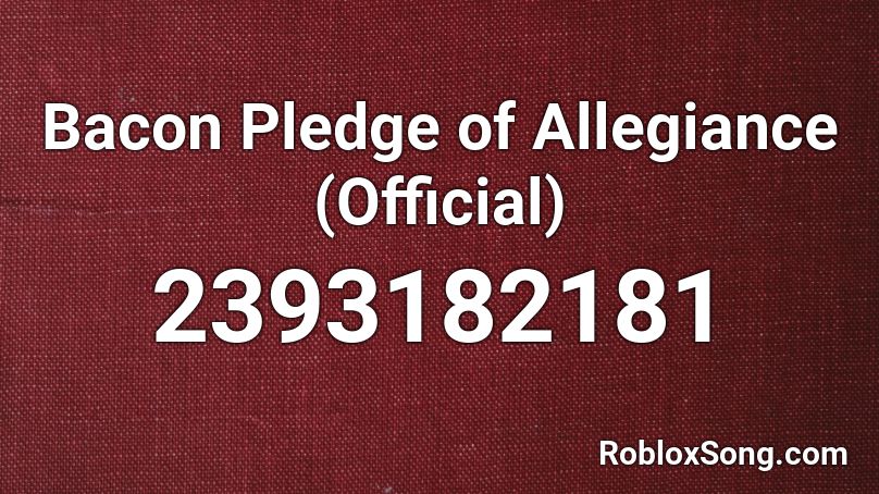 the pledge song id on roblox