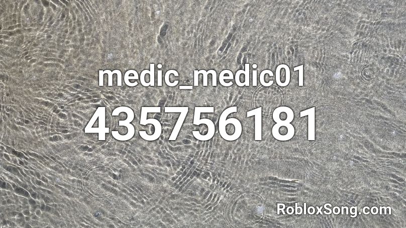medic_medic01 Roblox ID