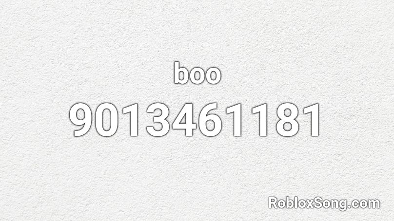 boo Roblox ID