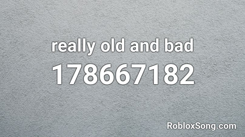 really old and bad Roblox ID