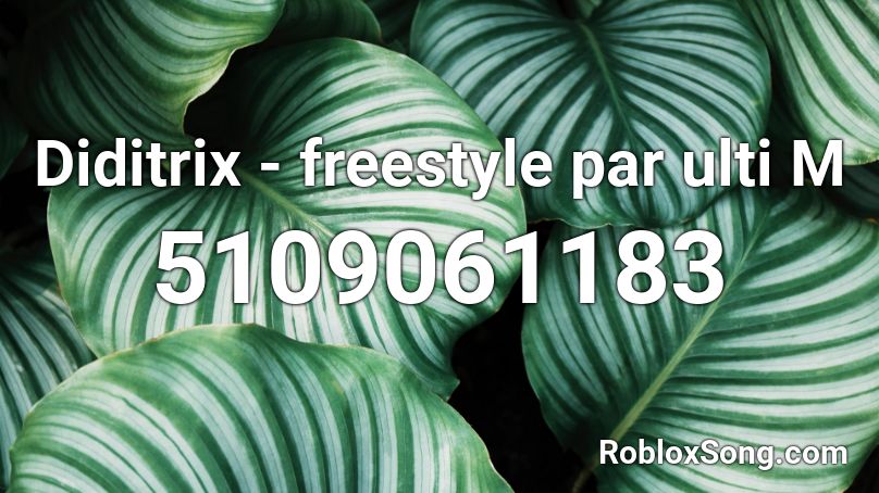 Diditrix - freestyle par ulti M Roblox ID