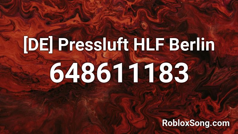 [DE] Pressluft HLF Berlin Roblox ID