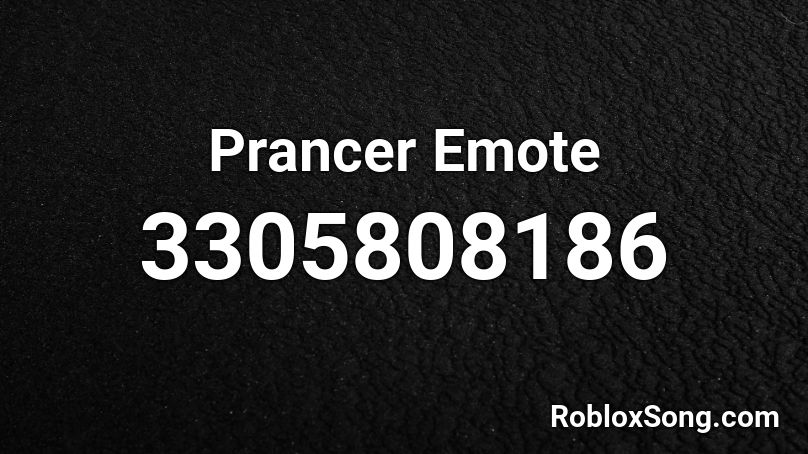 Prancer Emote Roblox ID