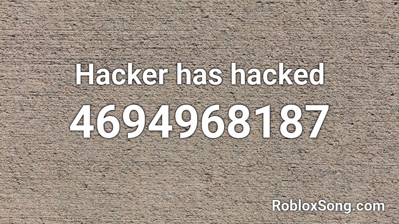 Hacker has hacked  Roblox ID