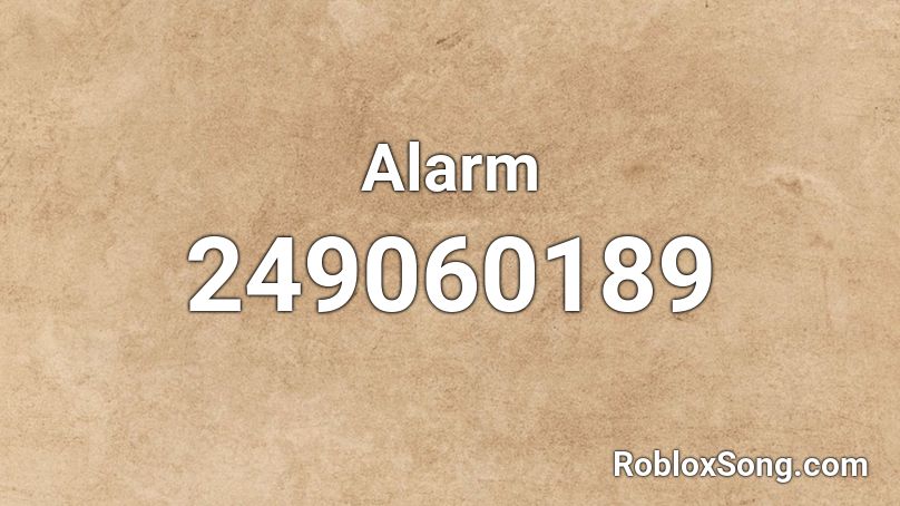 Alarm Roblox ID