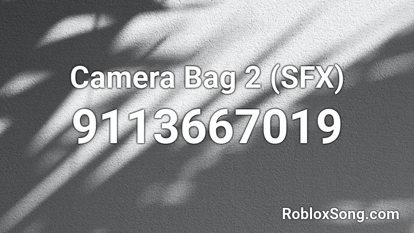 Camera Bag 2 (SFX) Roblox ID