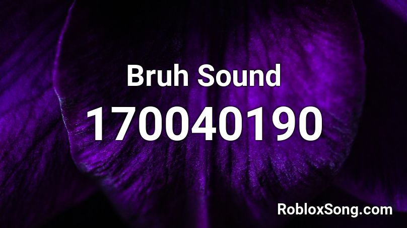 Bruh Sound Roblox ID