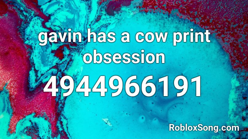 gavin has a cow print obsession Roblox ID