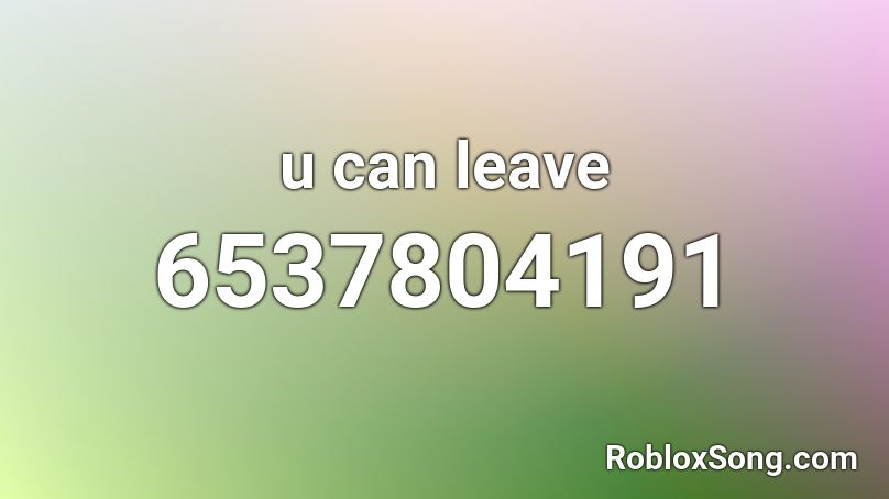 u can leave Roblox ID