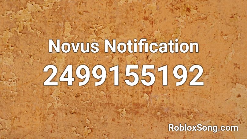 Novus Notification Roblox ID