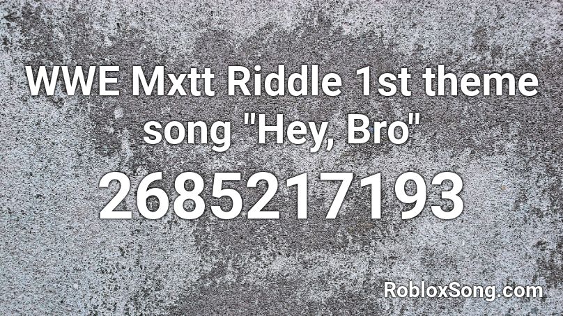 WWE Mxtt Riddle 1st theme song 