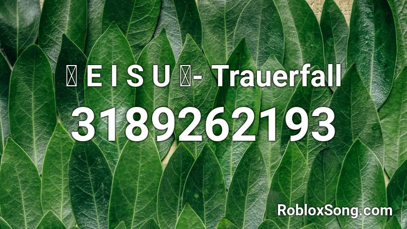 〘 E I S U 〙- Trauerfall Roblox ID