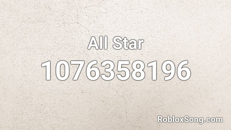 All Star  Roblox ID