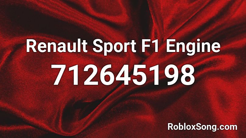 Renault Sport F1 Engine Roblox ID