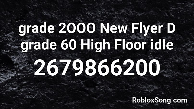 grade 2OOO New Flyer D grade 60 High Floor idle Roblox ID