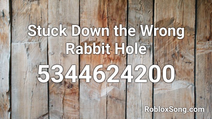 Stuck Down the Wrong Rabbit Hole Roblox ID