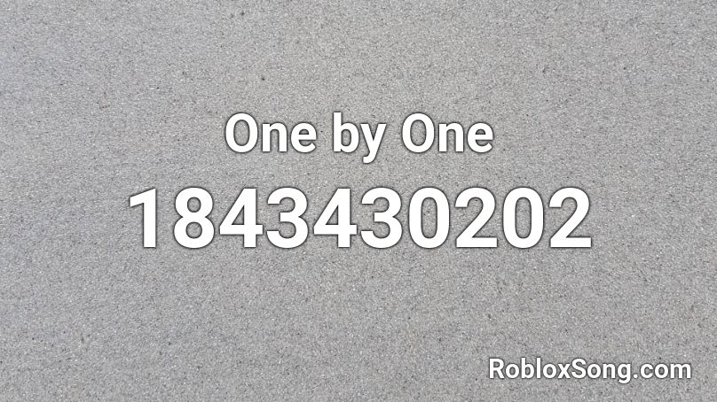 One by One Roblox ID