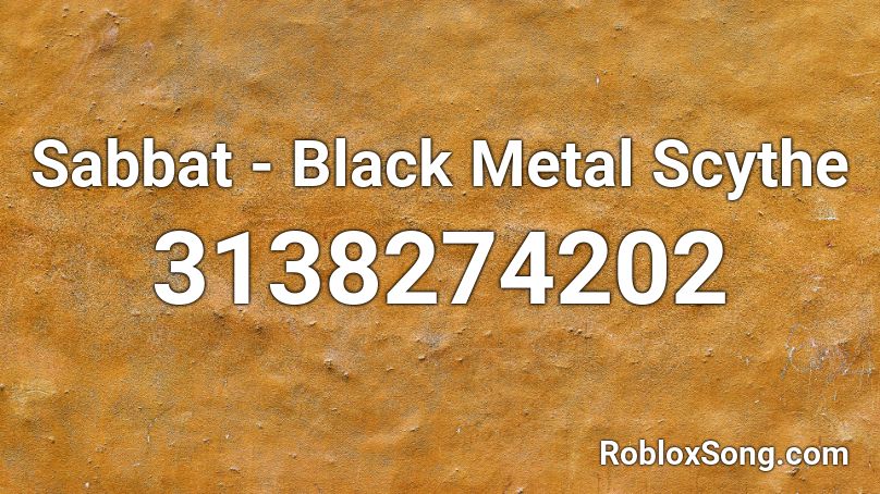 Sabbat - Black Metal Scythe Roblox ID