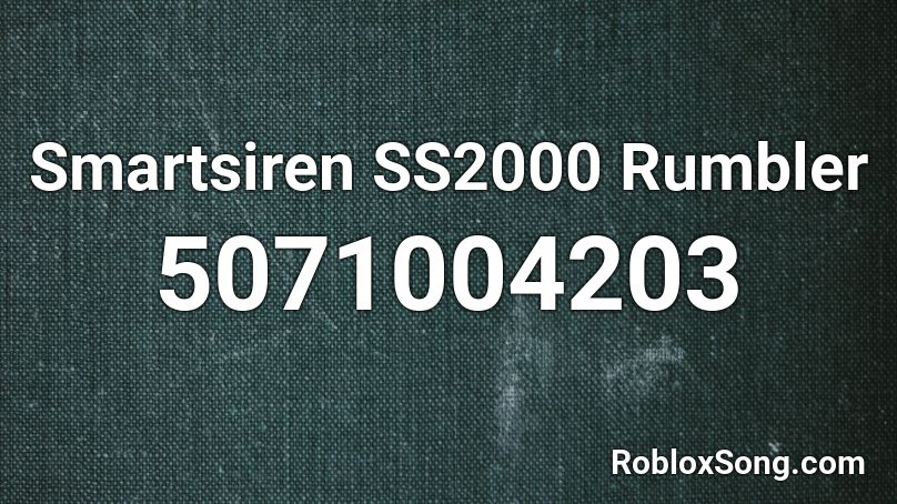 Smartsiren SS2000 Rumbler Roblox ID