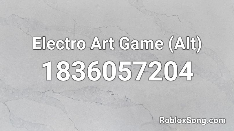 Electro Art Game (Alt) Roblox ID