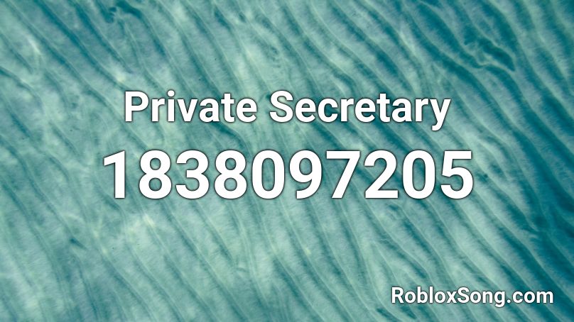 Private Secretary Roblox ID