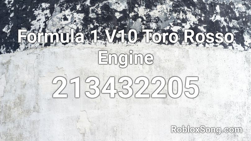 Formula 1 V10 Toro Rosso Engine Roblox ID