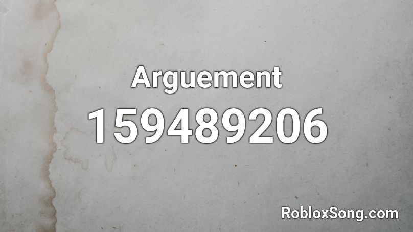 Arguement Roblox ID