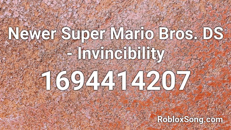 Newer Super Mario Bros. DS - Invincibility Roblox ID