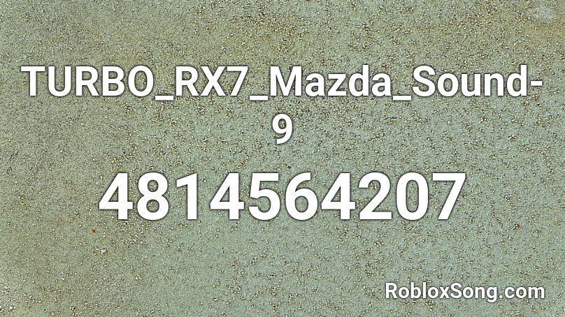 Mazda RX7 Turbo 9 Roblox ID