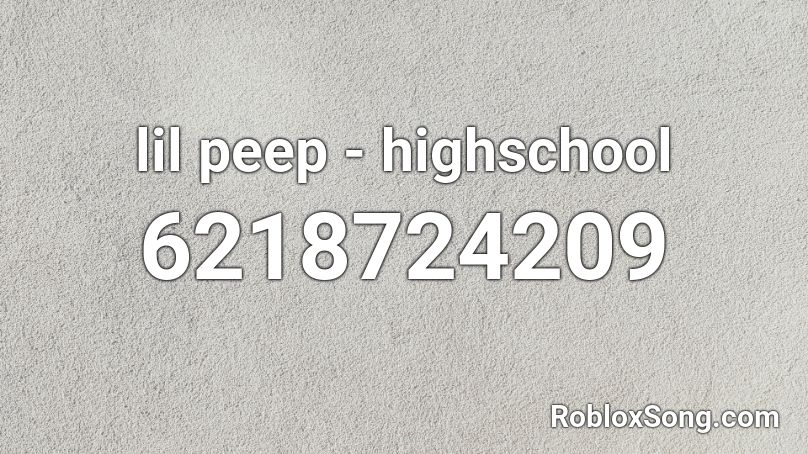 lil peep - highschool Roblox ID