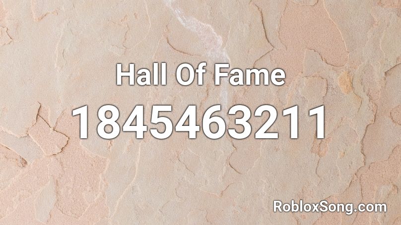 Hall Of Fame Roblox ID