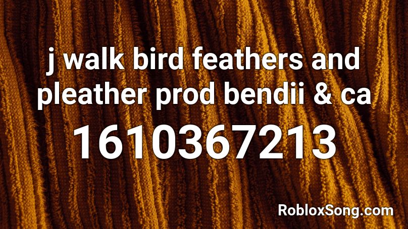 j walk bird feathers and pleather prod bendii & ca Roblox ID