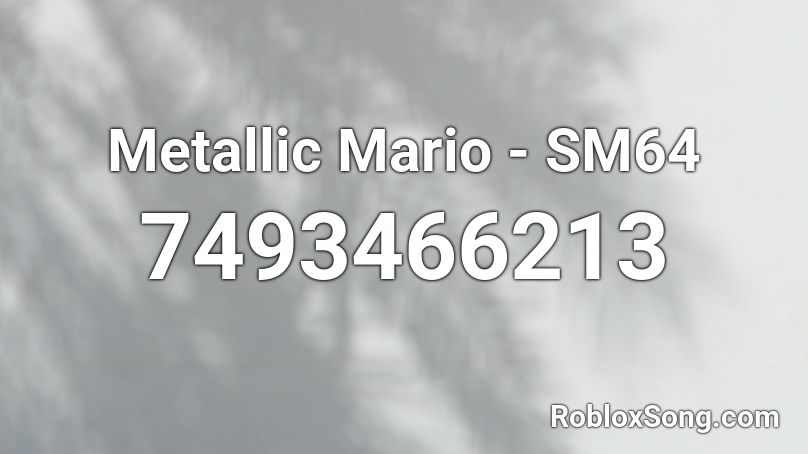 Metallic Mario - SM64 Roblox ID