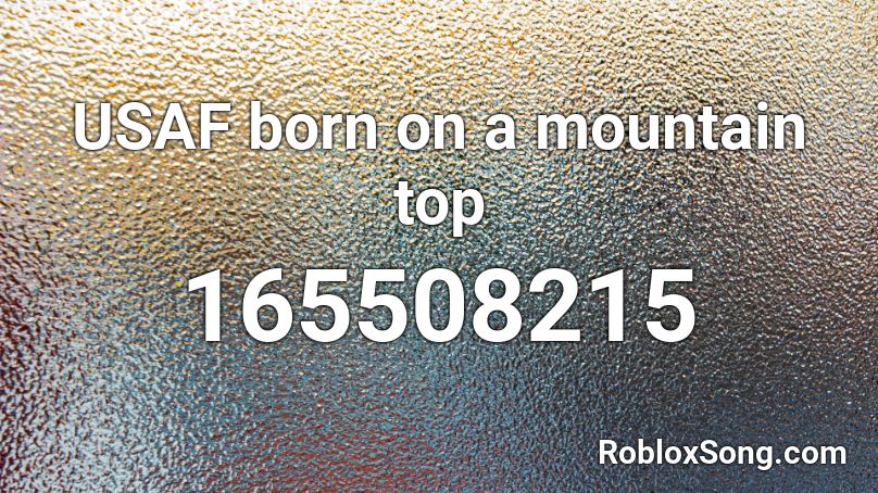 USAF born on a mountain top Roblox ID