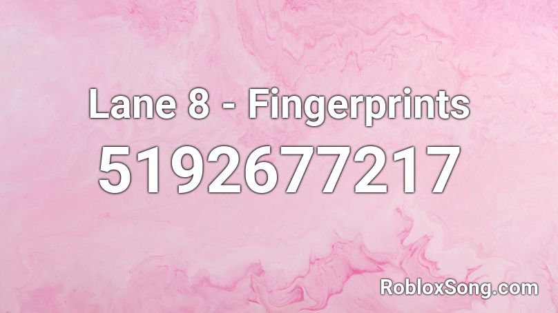 Lane 8 - Fingerprints Roblox ID