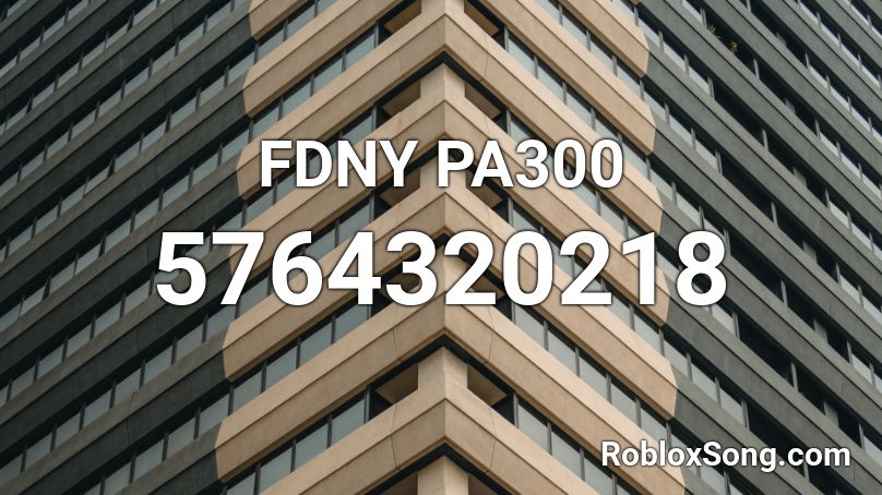 FDNY PA300 Roblox ID