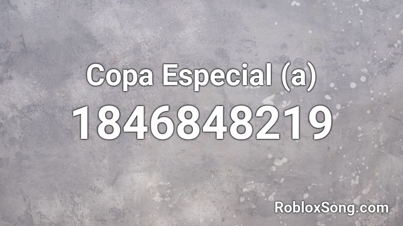 Copa Especial (a) Roblox ID