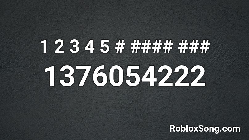 1 2 3 4 5 # #### ### Roblox ID