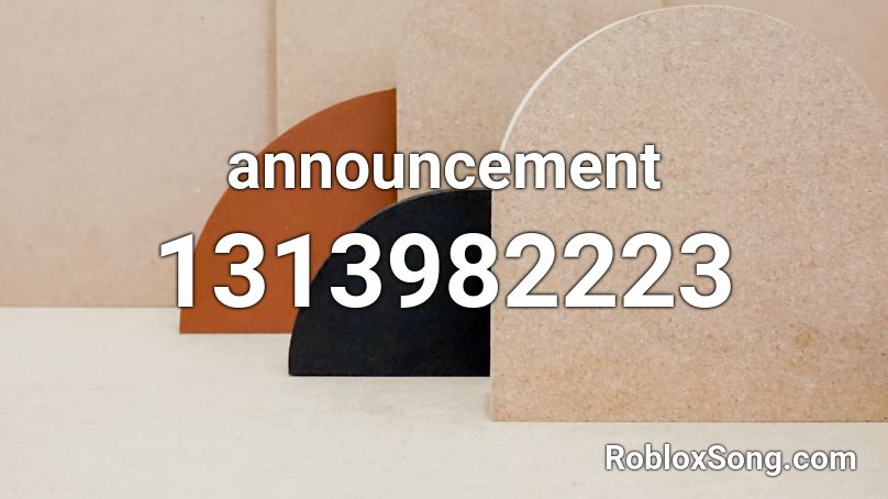 announcement Roblox ID