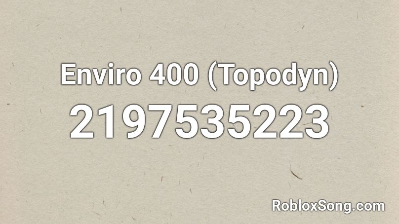 Enviro 400 (Topodyn) Roblox ID