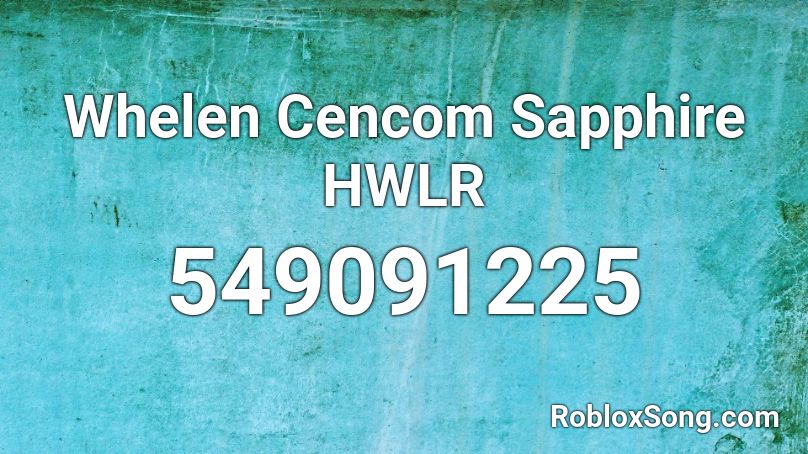 Whelen Cencom Sapphire HWLR Roblox ID