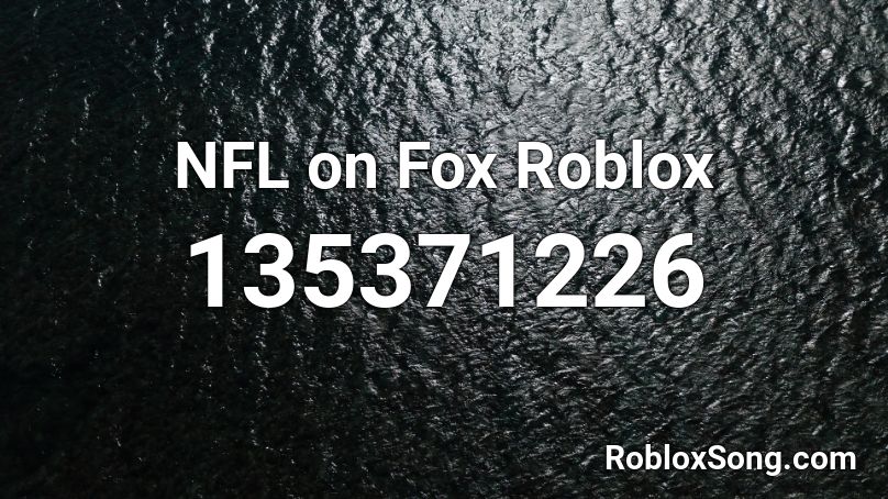 NFL on Fox Roblox Roblox ID