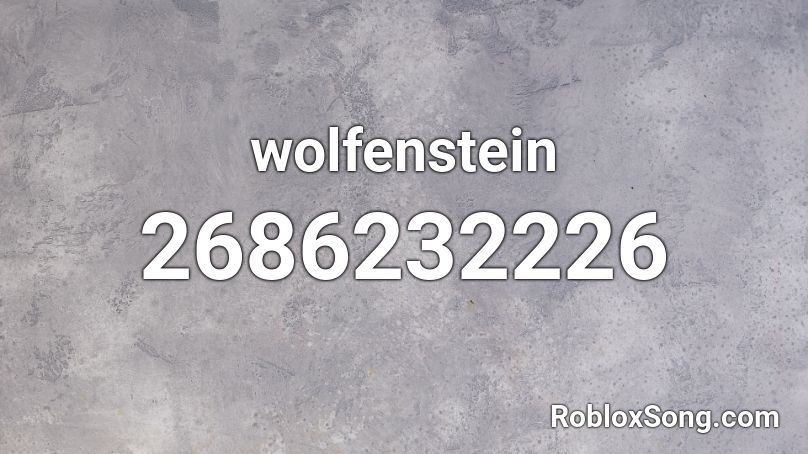 wolfenstein Roblox ID