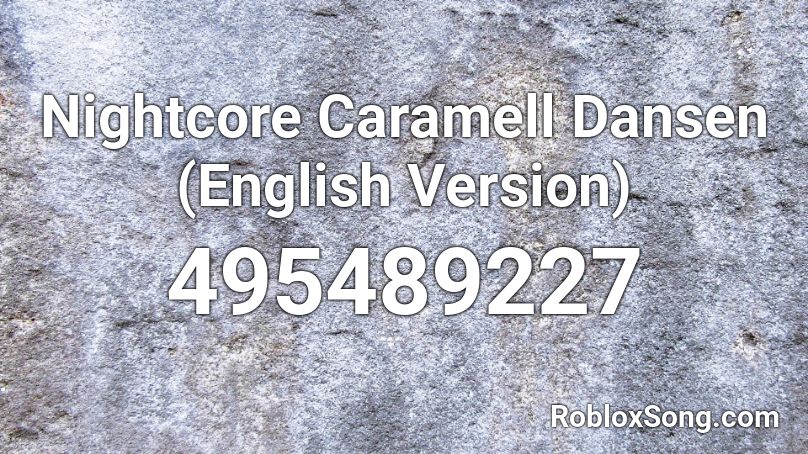 caramelldansen roblox id code english
