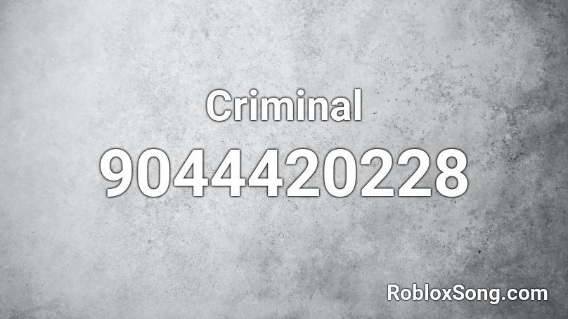 Criminal Roblox ID