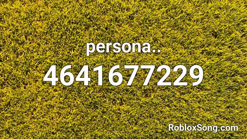persona..  Roblox ID