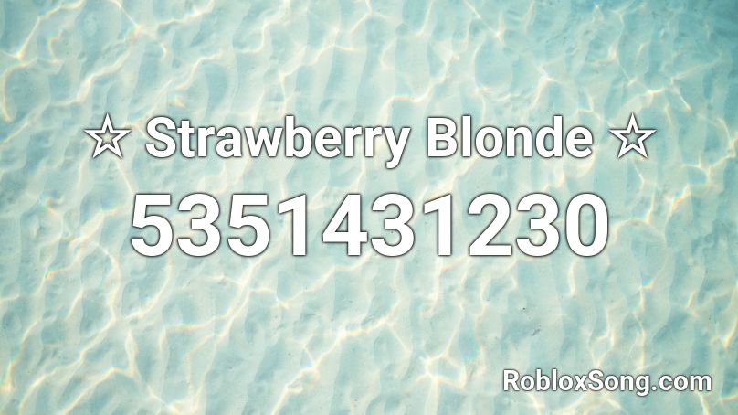 ☆ Strawberry Blonde ☆ Roblox ID