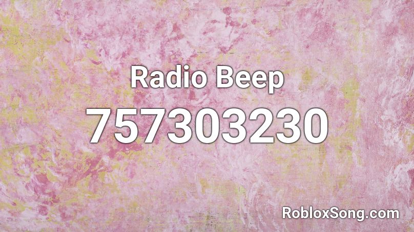 Radio Beep Roblox ID