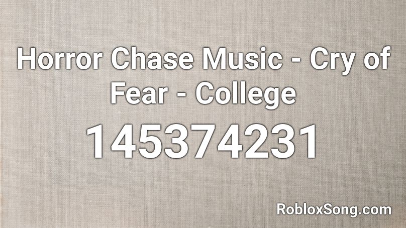 Scary Chase music Roblox ID - Roblox music codes