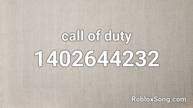 call of duty Roblox ID